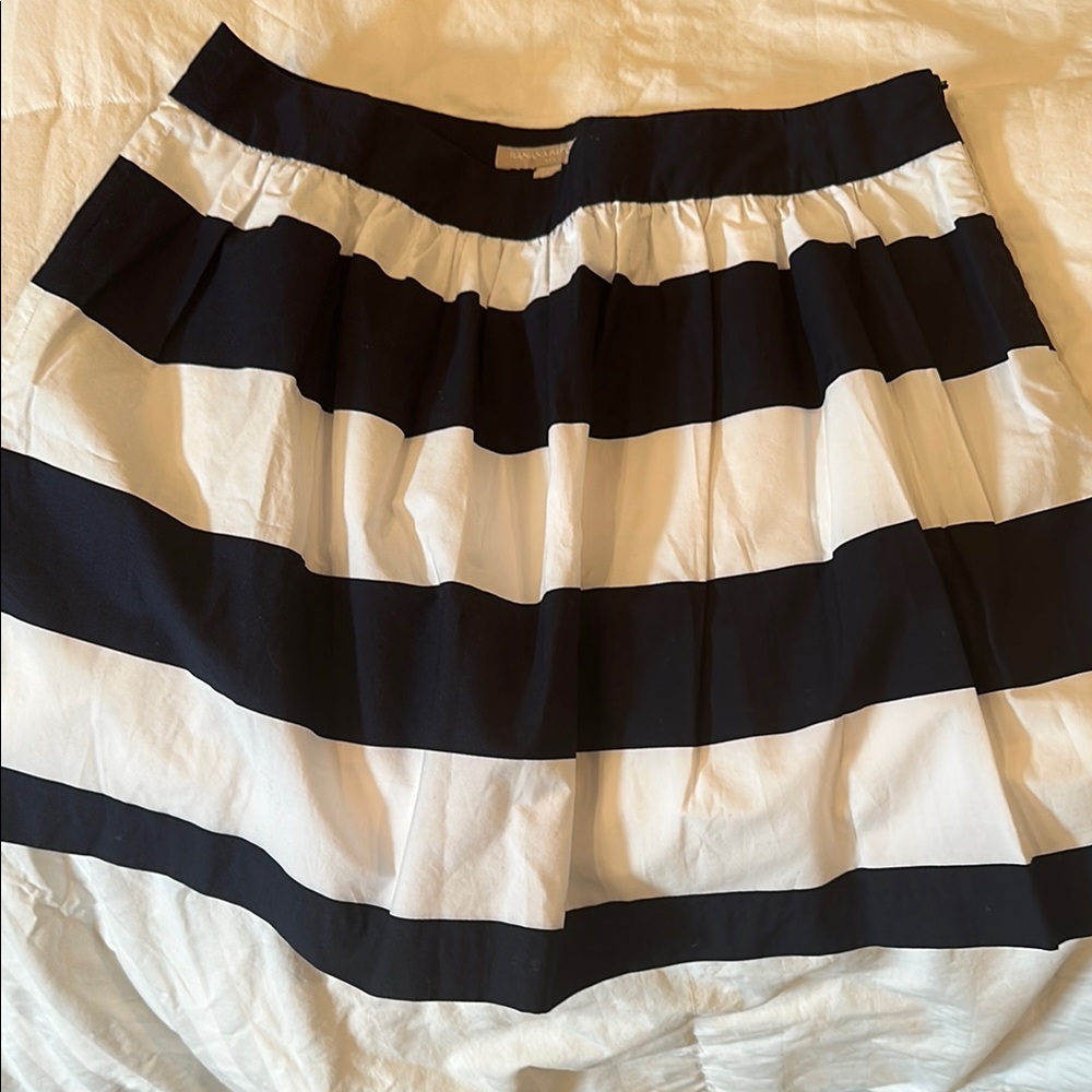 Black and White Striped Skirt
